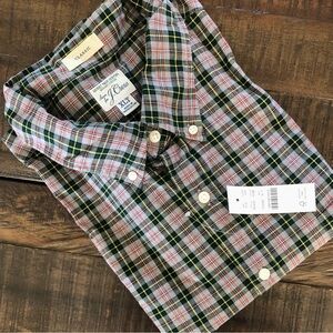 J. Crew Plaid Button-Down Shirt Men's Size XLT NEW WITH TAGS gray and green 🎁